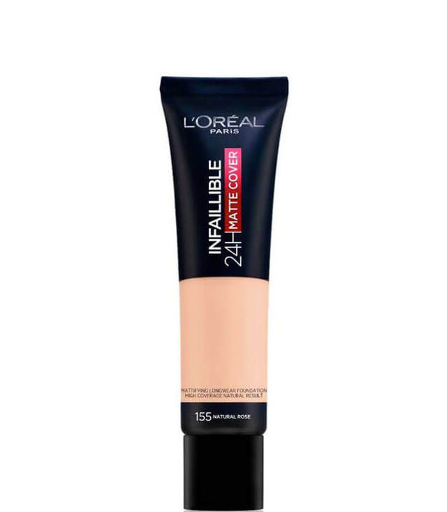 L'Oreal Paris Infaillible 24H Matte Cover Foundation 155 Natural Rose, 30 ml.